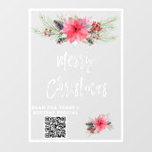 *~* Promotionele Poinsettia AP20 Kerstmis Raamsticker (Vel)