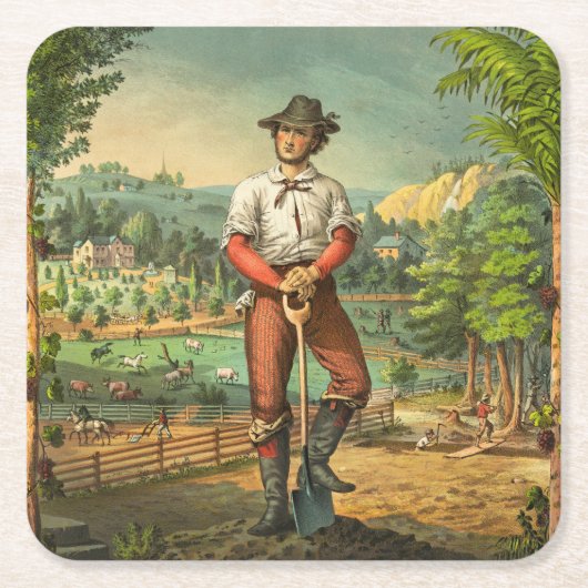 Promotionele print voor Grange leden Kartonnen Onderzetters (Voorkant)