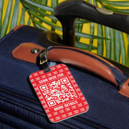 Promotionele QR-code (bewerkbaar) met logo-patroon Bagagelabel