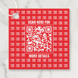 Promotionele QR-code (bewerkbaar) met logo-patroon Bedankjes Labels