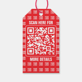 Promotionele QR-code (bewerkbaar) met logo-patroon Cadeaulabel