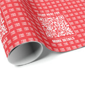 Promotionele QR-code (bewerkbaar) met logo-patroon Cadeaupapier (Rol Hoek)