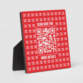 Promotionele QR-code (bewerkbaar) met logo-patroon Fotoplaat