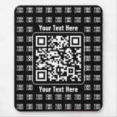 Promotionele QR-code (bewerkbaar) met logo-patroon Muismat (Voorkant)