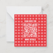 Promotionele QR-code (bewerkbaar) met logo-patroon Notitiekaartje (Voorkant)