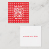 Promotionele QR-code (bewerkbaar) met logo-patroon Notitiekaartje (Voorkant / Achterkant)