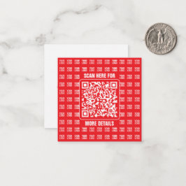 Promotionele QR-code (bewerkbaar) met logo-patroon Notitiekaartje