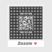 Promotionele QR-code (bewerkbaar) met logo-patroon Sticker (Vel)