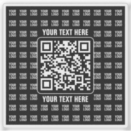 Promotionele QR-code (bewerkbaar) met logo-patroon Sticker