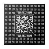 Promotionele QR-code (bewerkbaar) met logo-patroon Tegeltje (Voorkant)