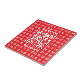 Promotionele QR-code (bewerkbaar) met logo-patroon Tegeltje