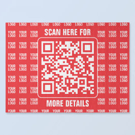Promotionele QR-code (bewerkbaar) met logo-patroon Tissuepapier