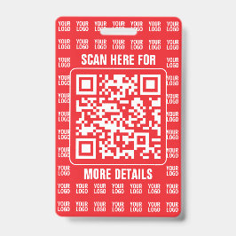 Promotionele QR-code (bewerkbaar) met Logo Pattern Badge