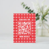 Promotionele QR-code (bewerkbaar) met Logo Pattern Briefkaart (Staand voorkant)