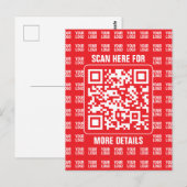 Promotionele QR-code (bewerkbaar) met Logo Pattern Briefkaart (Voorkant / Achterkant)