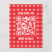Promotionele QR-code (bewerkbaar) met Logo Pattern Briefkaart (Voorkant)