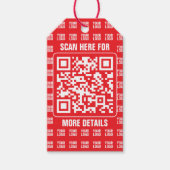 Promotionele QR-code (bewerkbaar) met Logo Pattern Cadeaulabel (Voorkant)