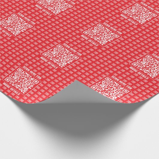 Promotionele QR-code (bewerkbaar) met Logo Pattern Cadeaupapier (Hoek)