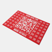 Promotionele QR-code (bewerkbaar) met Logo Pattern Deurmat (Schuin)