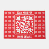 Promotionele QR-code (bewerkbaar) met Logo Pattern Deurmat (Voorkant)
