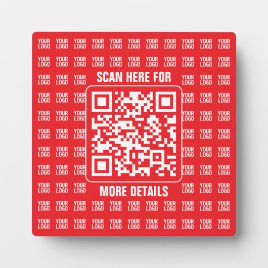 Promotionele QR-code (bewerkbaar) met Logo Pattern Fotoplaat (Voorkant)