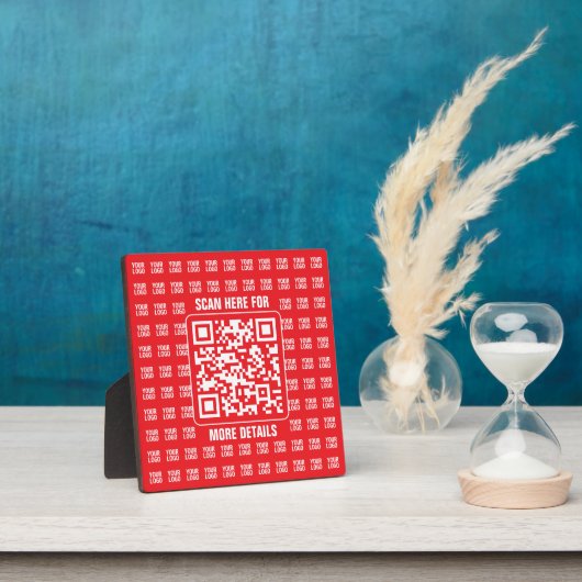 Promotionele QR-code (bewerkbaar) met Logo Pattern Fotoplaat (Insitu)