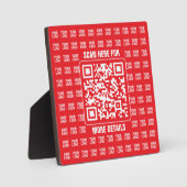 Promotionele QR-code (bewerkbaar) met Logo Pattern Fotoplaat (Voorkant)