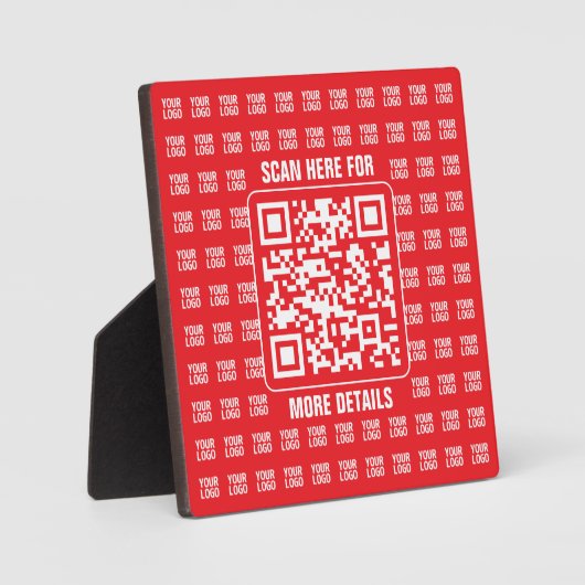 Promotionele QR-code (bewerkbaar) met Logo Pattern Fotoplaat (Voorkant)