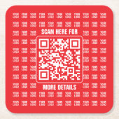 Promotionele QR-code (bewerkbaar) met Logo Pattern Kartonnen Onderzetters (Voorkant)