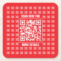 Promotionele QR-code (bewerkbaar) met Logo Pattern