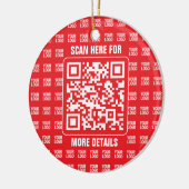 Promotionele QR-code (bewerkbaar) met Logo Pattern Keramisch Ornament (Links)