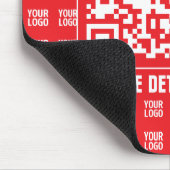 Promotionele QR-code (bewerkbaar) met Logo Pattern Muismat (Hoek)