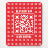 Promotionele QR-code (bewerkbaar) met Logo Pattern Muismat (Voorkant)