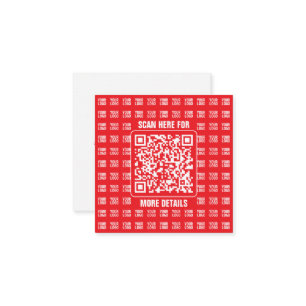 Promotionele QR-code (bewerkbaar) met Logo Pattern Notitiekaartje