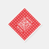 Promotionele QR-code (bewerkbaar) met Logo Pattern Servet (Hoek)