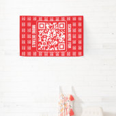 Promotionele QR-code (bewerkbaar) met Logo Pattern Spandoek (Insitu)