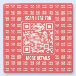 Promotionele QR-code (bewerkbaar) met Logo Pattern Stenen Onderzetter