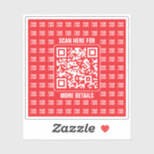 Promotionele QR-code (bewerkbaar) met Logo Pattern Sticker (Vel)