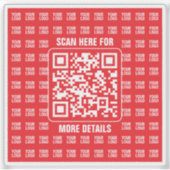 Promotionele QR-code (bewerkbaar) met Logo Pattern Sticker (Voorkant)