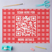 Promotionele QR-code (bewerkbaar) met Logo Pattern Tissuepapier (Craft)