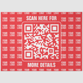 Promotionele QR-code (bewerkbaar) met Logo Pattern Tissuepapier