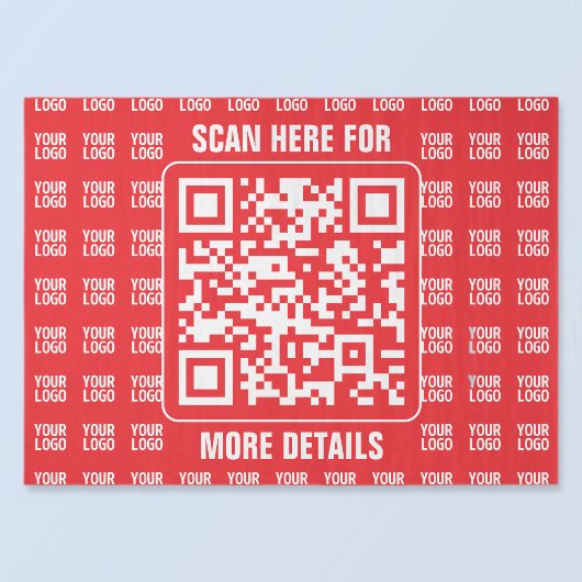 Promotionele QR-code (bewerkbaar) met Logo Pattern Tissuepapier