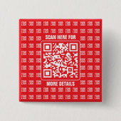 Promotionele QR-code (bewerkbaar) met Logo Pattern Vierkante Button 5,1 Cm (Voorkant)