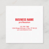 Promotionele QR-code (bewerkbaar) met Logo Pattern Vierkante Visitekaartje (Achterkant)