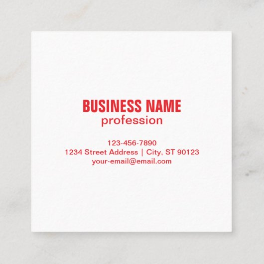 Promotionele QR-code (bewerkbaar) met Logo Pattern Vierkante Visitekaartje (Achterkant)