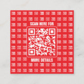 Promotionele QR-code (bewerkbaar) met Logo Pattern Vierkante Visitekaartje (Voorkant)