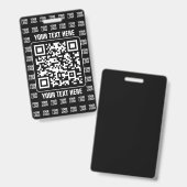 Promotionele QR-code (bewerkbaar) plus logo-patroo Badge (Voor- en achterkant)
