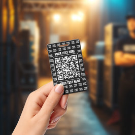 Promotionele QR-code (bewerkbaar) plus logo-patroo Badge
