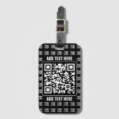 Promotionele QR-code (bewerkbaar) plus logo-patroo Bagagelabel (Voorkant (verticaal))