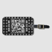 Promotionele QR-code (bewerkbaar) plus logo-patroo Bagagelabel (Voorkant (horizontaal))